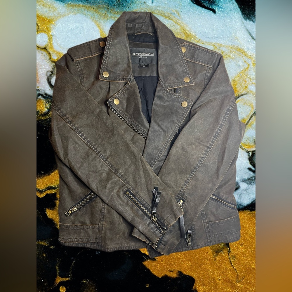 Chocolate Brown Moto Jacket Size M